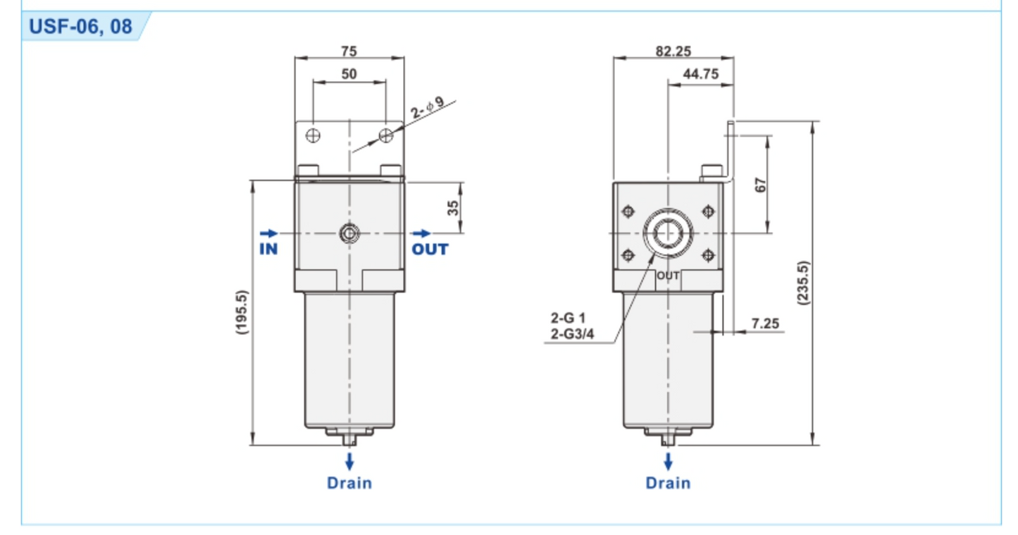 3/4" USF-06 STAINLESS STEEL SUS316 FILTER by SHAKO